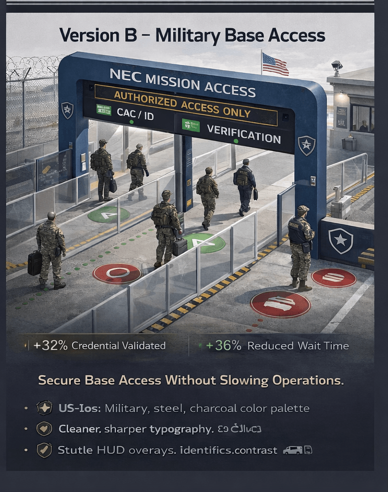 Military Base Access animation sketch